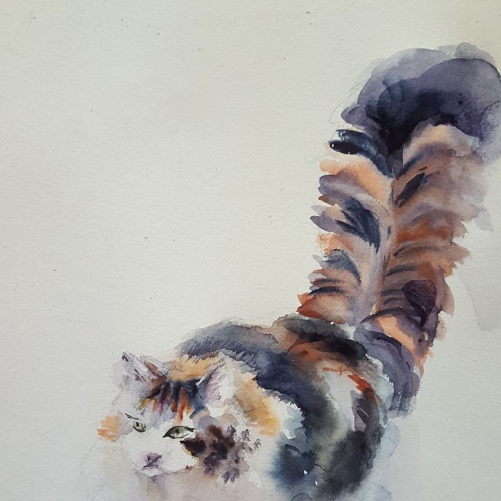 Painting titled "Мои  акварели" by Natali Didukh, Original Artwork, Watercolor