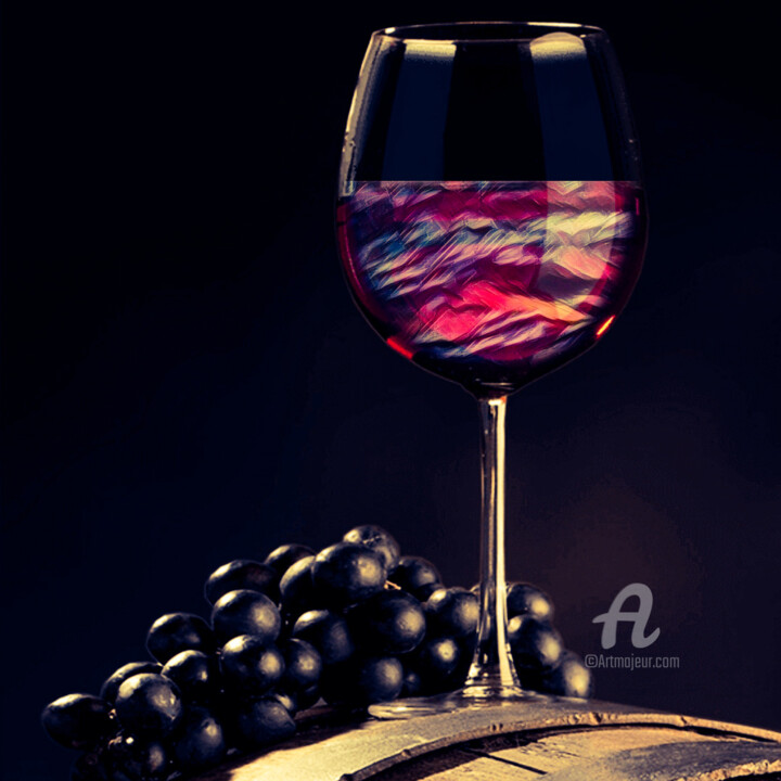 Фотография под названием "Just One Glass Of D…" - Alisa, Подлинное произведение искусства, Манипулированная фотография