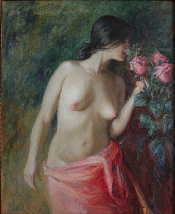 Painting titled "Morning fragrance" by Alisa Gibet, Original Artwork, Oil