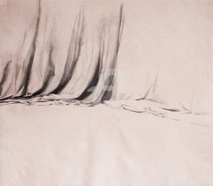 Рисунок под названием "Tombé" - Alison Vignault, Подлинное произведение искусства, Карандаш Установлен на картон