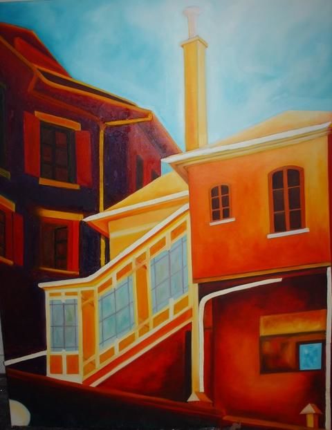 Peinture intitulée "Verrière" par Alissa, Œuvre d'art originale,