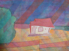 Painting titled "Little House in the…" by Ally Melly, Original Artwork, Oil