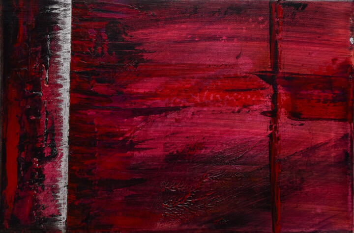 Pintura titulada "Éveil rouge" por Alister Vanhille, Obra de arte original, Acrílico