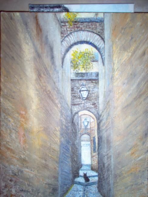 Peinture intitulée ""Calle de los Infan…" par Alizarina, Œuvre d'art originale