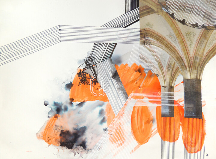 Collages titulada "Restructuring" por Aljona Shapovalova, Obra de arte original, Collages