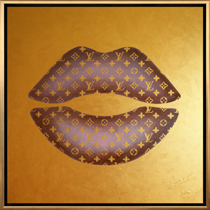 Peinture intitulée "LOUIS GOLDEN KISS" par Alla Grande, Œuvre d'art originale, Acrylique