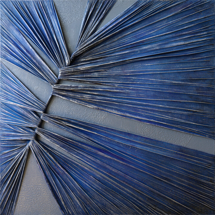 Escultura intitulada "THE BLUE BUTTERFLY" por Alla Grande, Obras de arte originais, Tecido