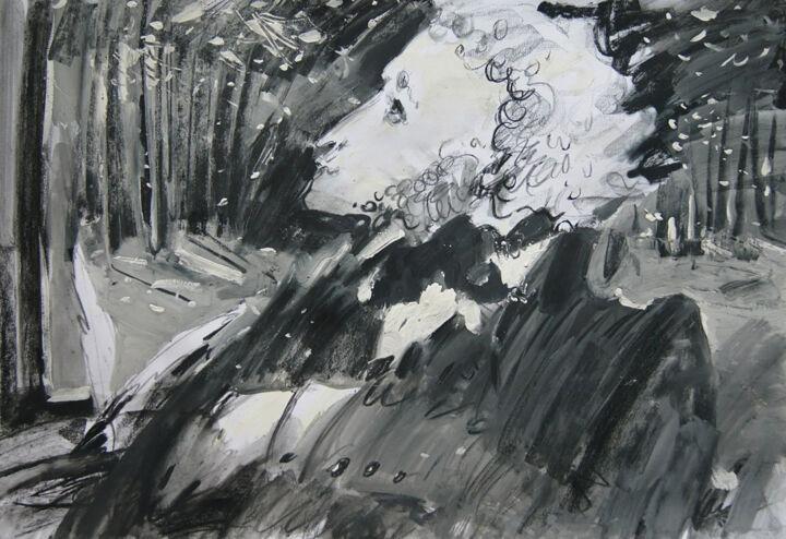 Peinture intitulée "Pushkin. Eugene One…" par Alla Khvastunova, Œuvre d'art originale, Gouache