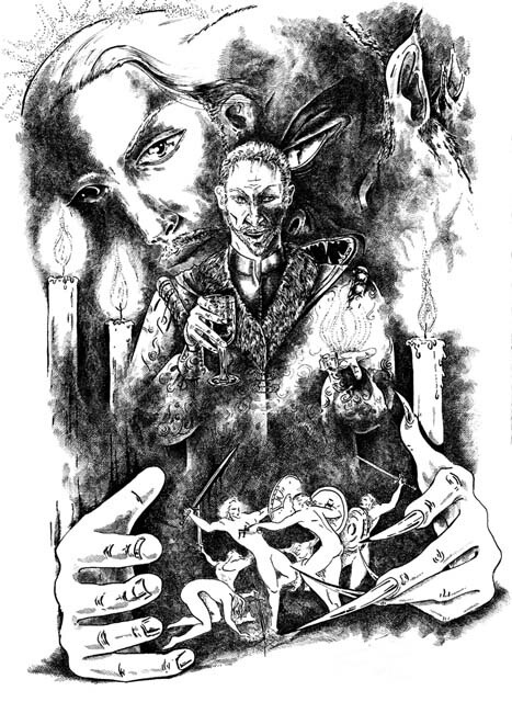 Dessin intitulée "Иллюстрация к поеме…" par Alla Markovskaia, Œuvre d'art originale