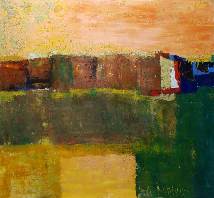 Malerei mit dem Titel "Toscana" von Alla Ronikier, Original-Kunstwerk, Acryl