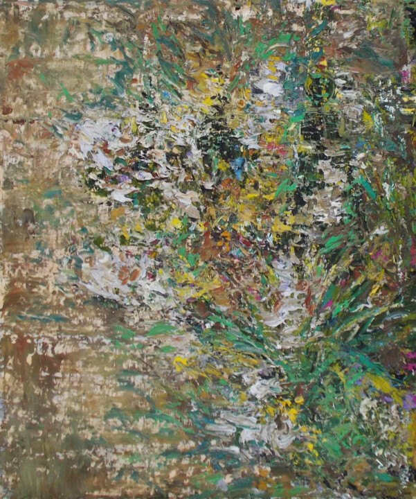 Pittura intitolato "Summer garden" da Alla Ronikier, Opera d'arte originale, Olio Montato su Telaio per barella in legno