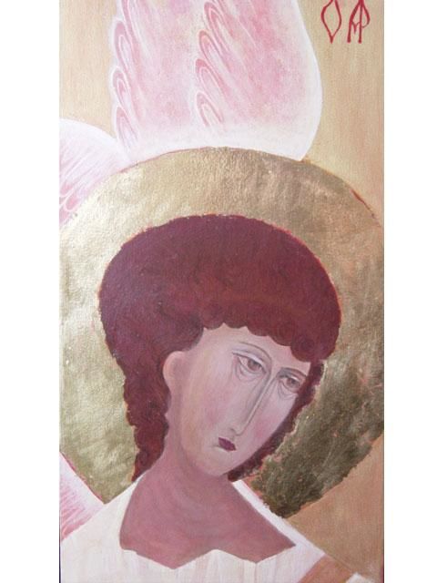 Painting titled "Angel I" by Alla Poniatovska, Original Artwork