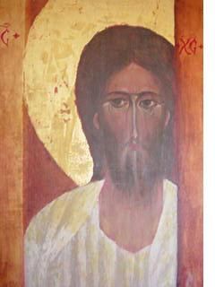 Painting titled "Christ, Wisdom" by Alla Poniatovska, Original Artwork