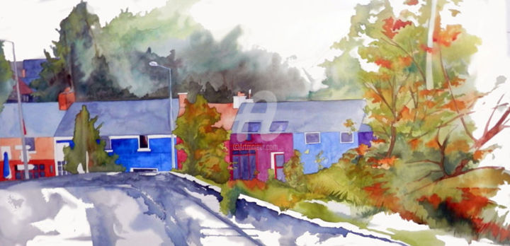 Painting titled "ballyvanghan" by Allais Rabeux, Original Artwork, Watercolor