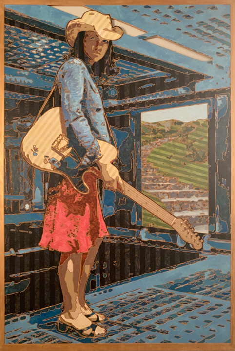 Картина под названием "Your Stairway Lies…" - Allen Halsey Halsey, Подлинное произведение искусства, Акрил