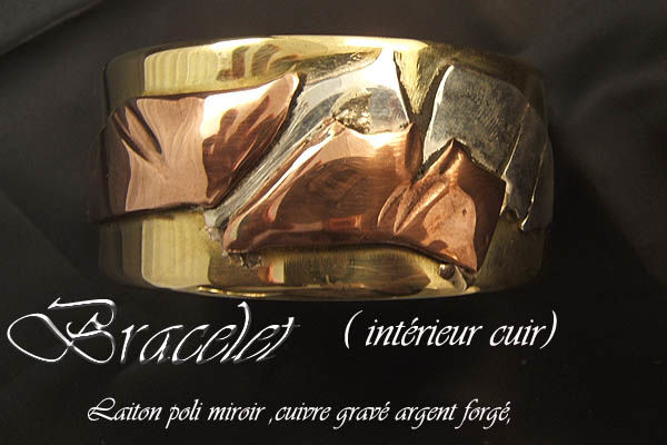 Artisanat intitulée "bracelet_trois_maOr…" par Alliage, Œuvre d'art originale
