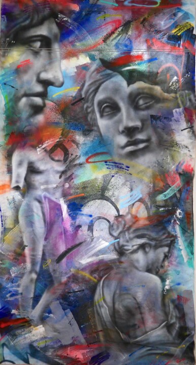Peinture intitulée "Nature Divine" par Walker Valentin (Allias), Œuvre d'art originale, Bombe aérosol