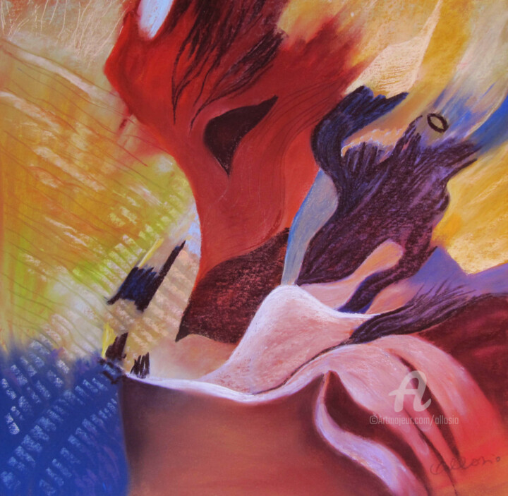 Peinture intitulée "migration.jpg" par Claudette Allosio, Œuvre d'art originale, Pastel