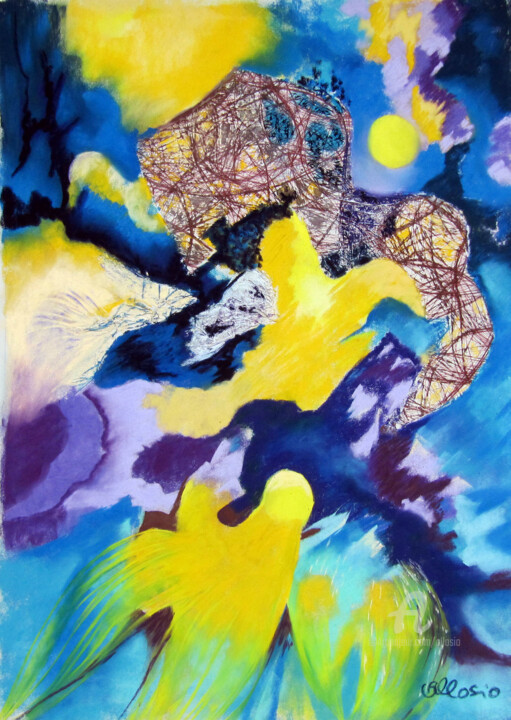Peinture intitulée "estival.jpg" par Claudette Allosio, Œuvre d'art originale, Pastel