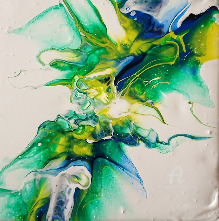 Peinture intitulée "Bloom3" par Claudette Allosio, Œuvre d'art originale, Acrylique