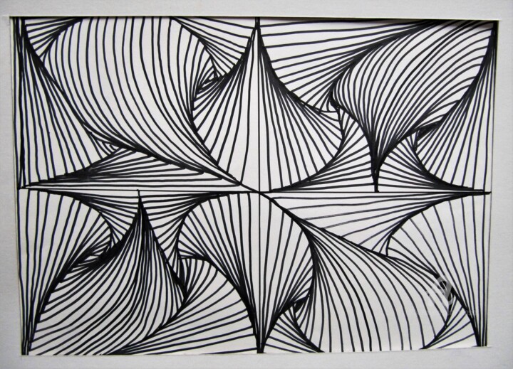 Drawing titled "C14 ink drawing" by Claudette Allosio, Original Artwork, Marker