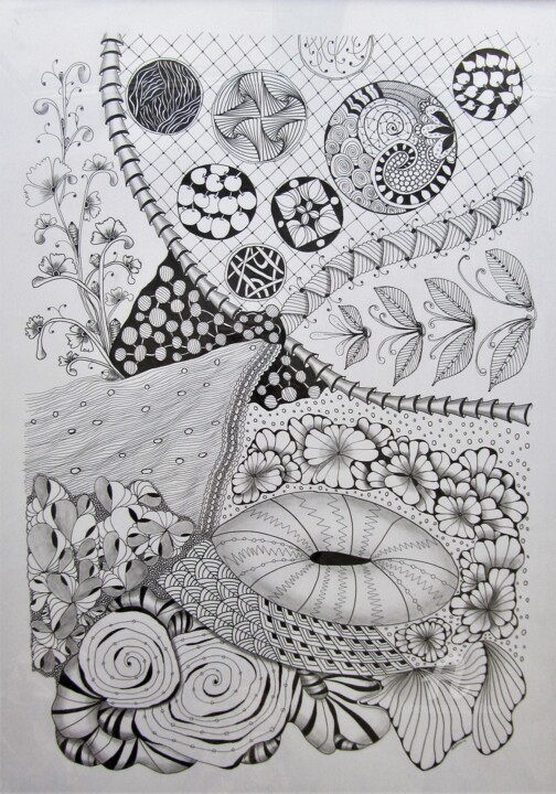 Drawing titled "C81" by Claudette Allosio, Original Art, Marker