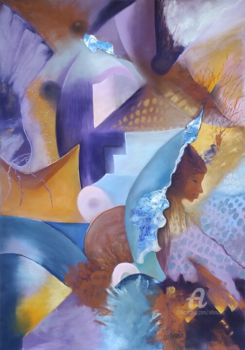 Peinture intitulée "Avec un hamac" par Claudette Allosio, Œuvre d'art originale, Pastel