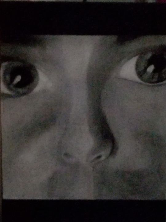 Pintura titulada "Te estoy mirando.jpg" por Alma Diaz, Obra de arte original, Pastel