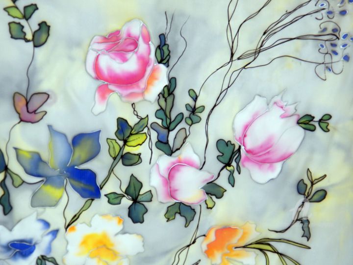 "flores sobre fondo…" başlıklı Artcraft Almagro tarafından, Orijinal sanat