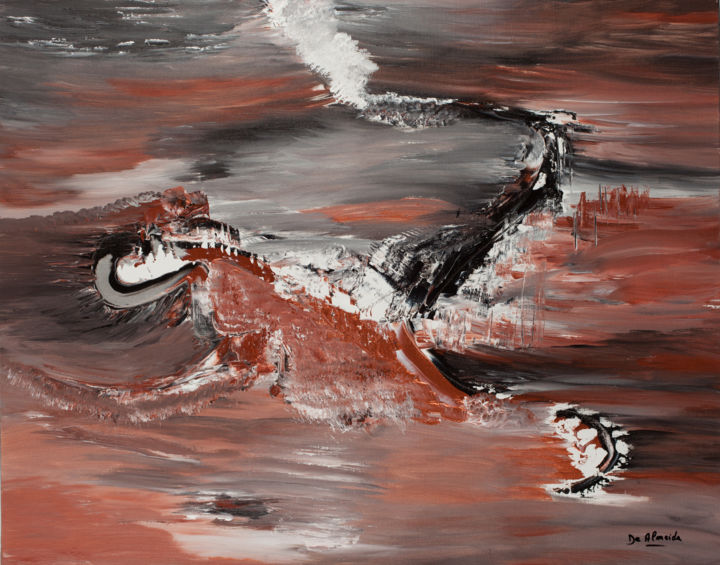 Peinture intitulée "Le tourbillon" par De Almeida, Œuvre d'art originale,