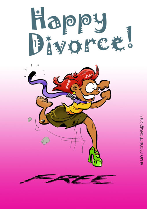 Dessin intitulée "divorcelaissecard-c…" par Almo The Best, Œuvre d'art originale