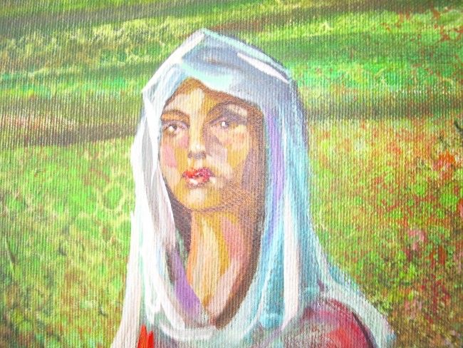 Painting titled "Portrait" by Mukheled Almukhtar, Original Artwork