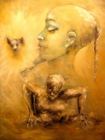 Peinture intitulée "Alpha Canis Majoris" par Alnilam, Œuvre d'art originale, Huile