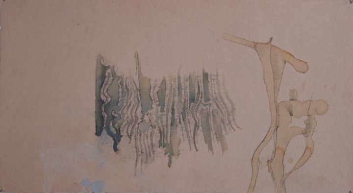 Zeichnungen mit dem Titel "zwei Figuren (Skizz…" von Alois Oberndorfer, Original-Kunstwerk, Tinte