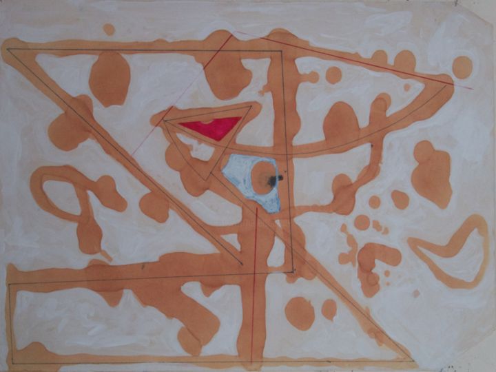 Peinture intitulée "geschwungene Linien" par Alois Oberndorfer, Œuvre d'art originale, Acrylique