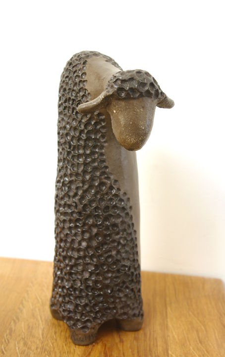 Sculpture titled "Mouton noir" by Alice Marie, Original Artwork