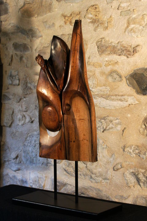 Sculpture intitulée "Esprit du vin" par Alper, Œuvre d'art originale, Bois