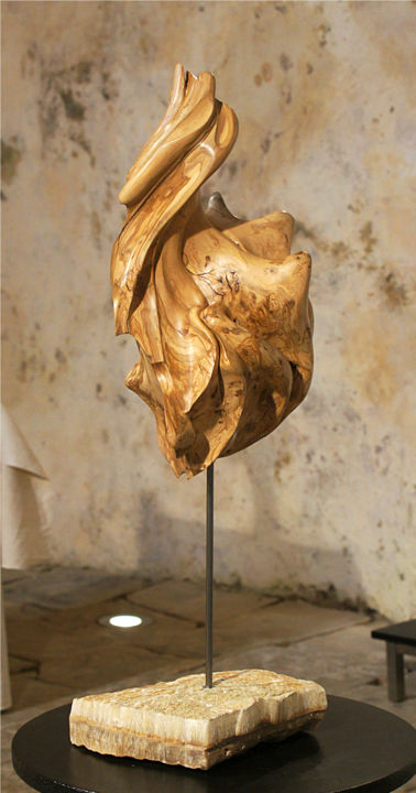 Sculpture titled "Désirs" by Alper, Original Artwork, Wood