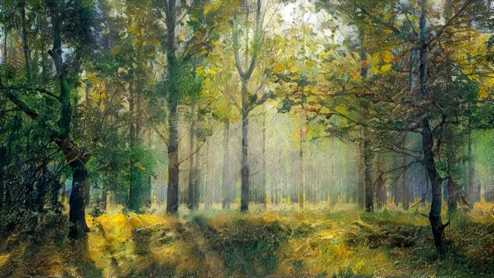 Arts numériques intitulée "La Forêt" par Alpha Zero, Œuvre d'art originale, Peinture numérique