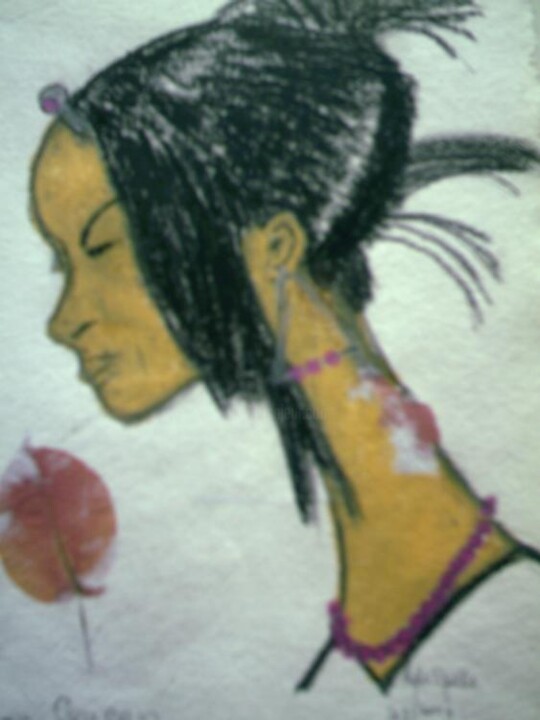 Painting titled "Kamet Queen /africa…" by Alphonse Mpeke, Original Artwork