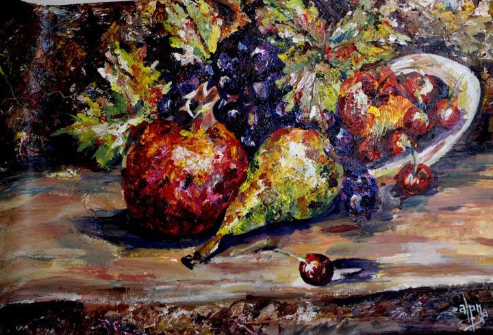Картина под названием "fruits.jpg" - Alpna Kataria, Подлинное произведение искусства