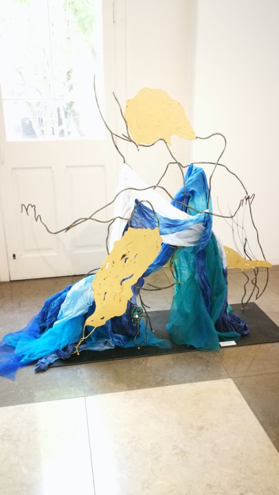 Скульптура под названием "Movimento" - Ana Leonor Rocha Rocha, Подлинное произведение искусства, Металлы