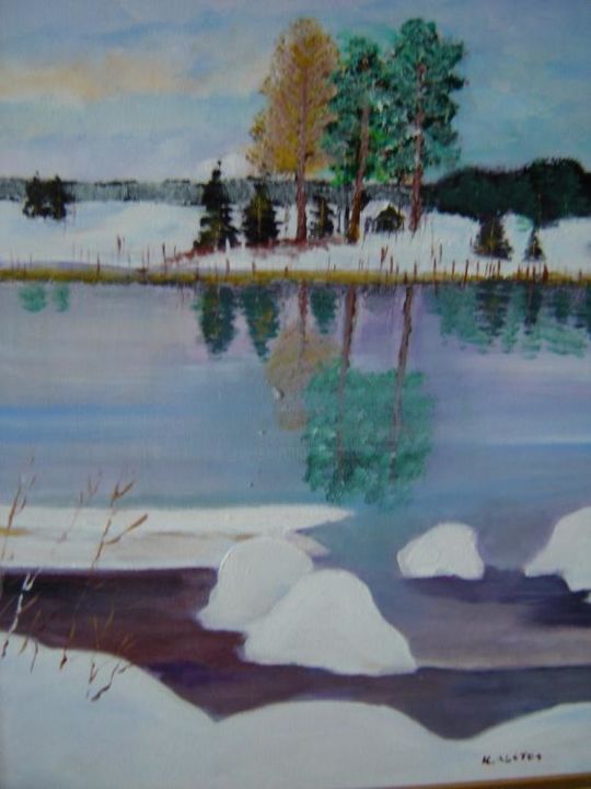 Painting titled "Early Spring" by Kaj Af Alstes, Original Art,