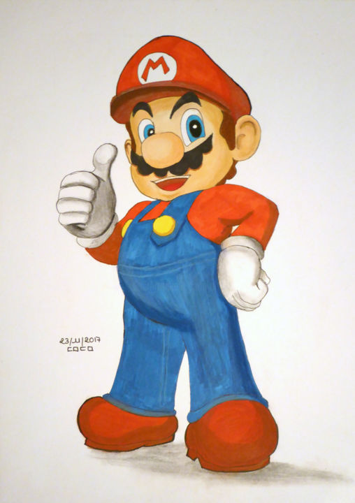 Drawing titled "Mario" by Althea, Original Artwork