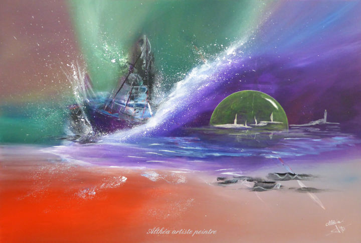 Peinture intitulée "L'appel des sirènes" par Althea, Œuvre d'art originale, Acrylique