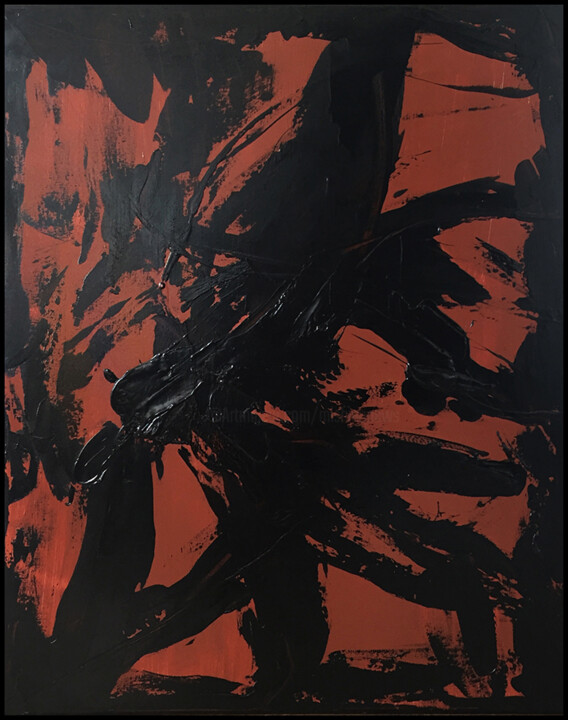 Painting titled "Dark bird" by Altone Mishino, Original Artwork, Other
