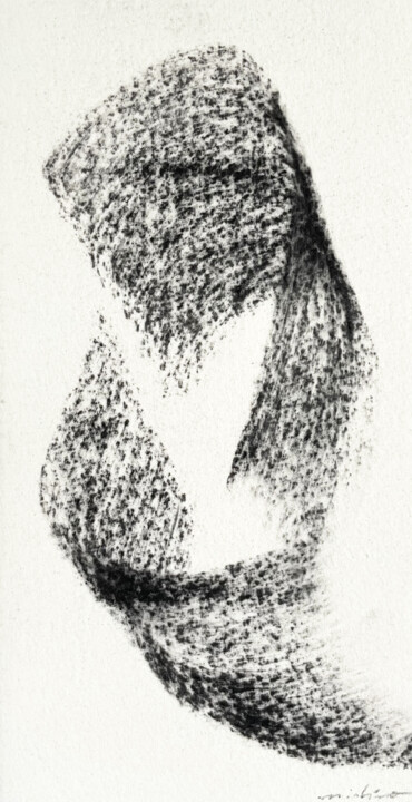 Рисунок под названием "Cat 2" - Altone Mishino, Подлинное произведение искусства, Древесный уголь
