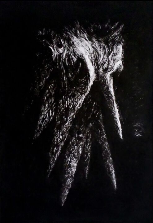 Pintura intitulada "Sem Título" por Alucino, Obras de arte originais, Guache