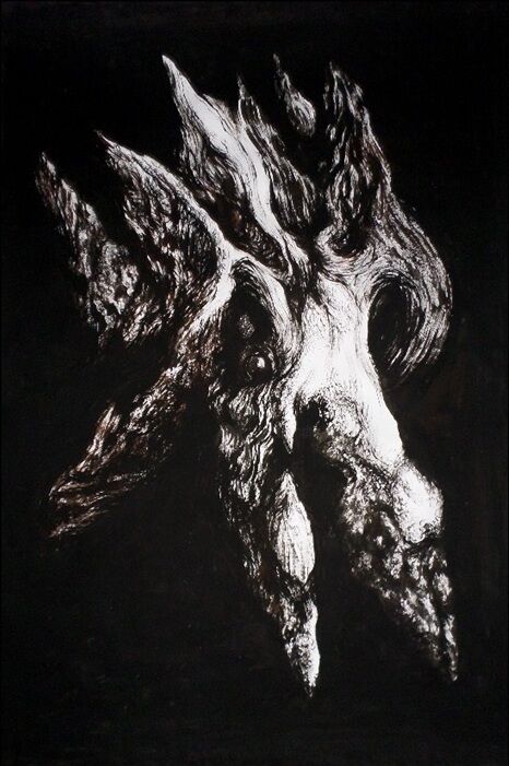 Pintura titulada "Sem Titulo" por Alucino, Obra de arte original, Gouache