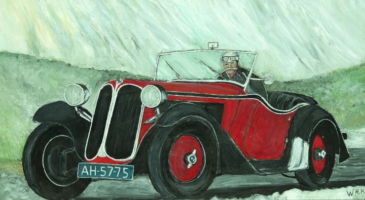 Pintura intitulada "BMW 315/1 Sport-Roa…" por W.H.H., Obras de arte originais, Óleo